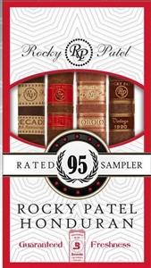 Rocky Patel Honduran 95 Rated Freshness 4 Toro Pack - 6 1/2 x 52 (Include 1 of Each: Decade, Sun Grown, Vintage 1990, and Olde World Reserve Corojo)