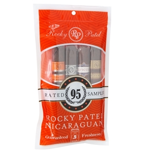 Rocky Patel Nicaraguan 95 Rated Toro Freshness Pack Sampler (Includes 1 of Each: Royale, Vintage 2006, Tavicusa, and 15th Anniversary)